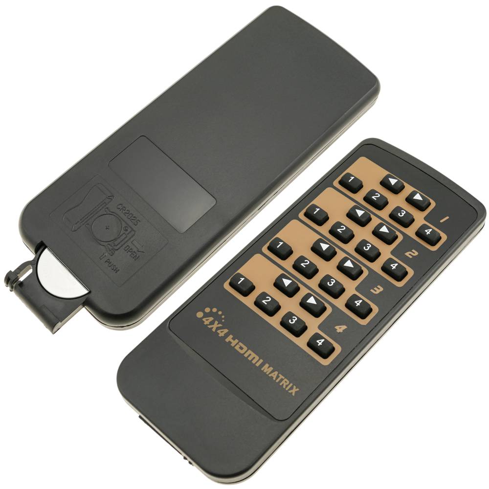 Selector matricial HDMI amb àudio de 4 entrades 4 sortida per a rack 19