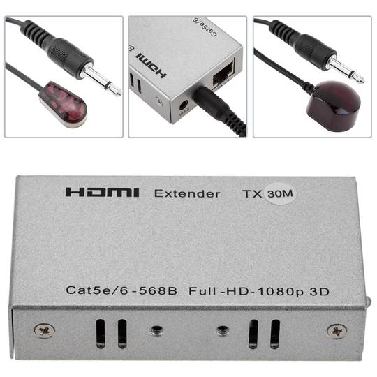 Extensor Video Hdmi A Ethernet Rj45 4k/1080p 30mts X 1 Par