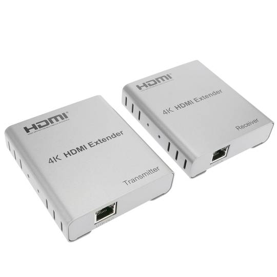 HDMI extender with UTP cable Cat.5e 80 m compatible with IR and FullHD 2K 4K 3D