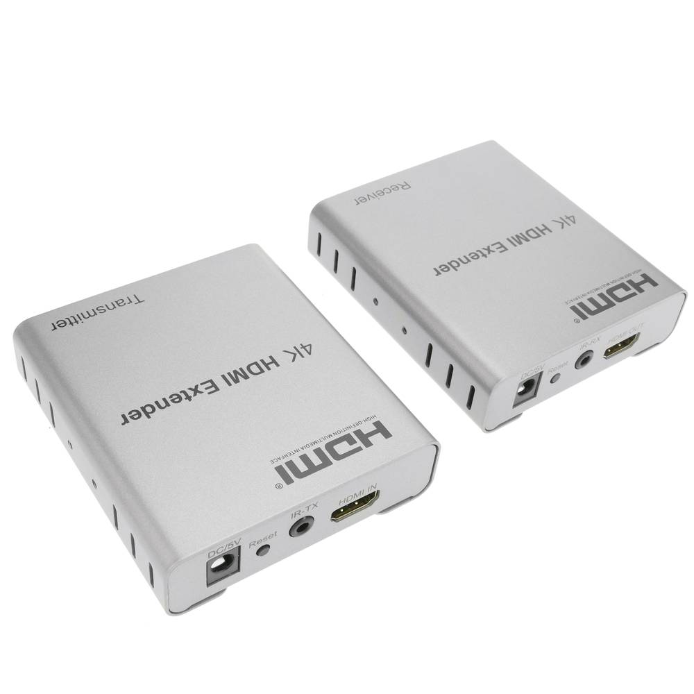 HDMI extender with UTP cable Cat.5e 80 m compatible with IR and FullHD 2K 4K 3D