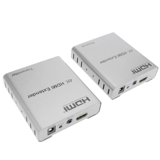 HDMI extender with UTP cable Cat.5e 80 m compatible with IR and FullHD 2K 4K 3D