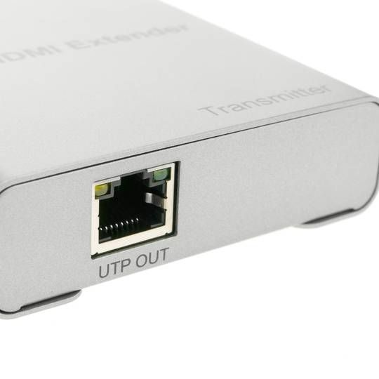 HDMI extender with UTP cable Cat.5e 80 m compatible with IR and FullHD 2K 4K 3D