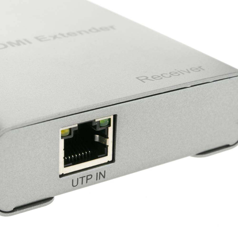 HDMI extender with UTP cable Cat.5e 80 m compatible with IR and FullHD 2K 4K 3D