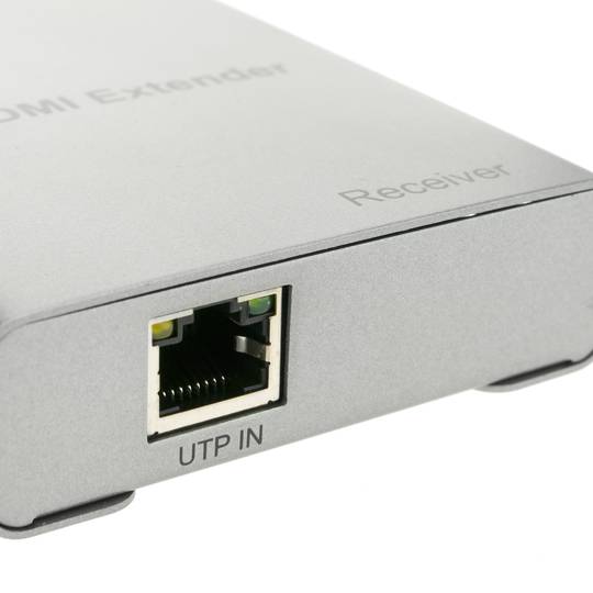 HDMI extender with UTP cable Cat.5e 80 m compatible with IR and FullHD 2K 4K 3D