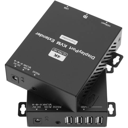 Extension vidéo DisplayPort 4K UltraHD 1080p à travers un câble réseau Cat.5e 150m USB RS232