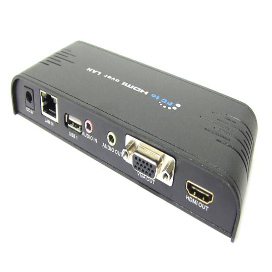 Komputer PC do HDMI i USB przez TCP / IP LAN
