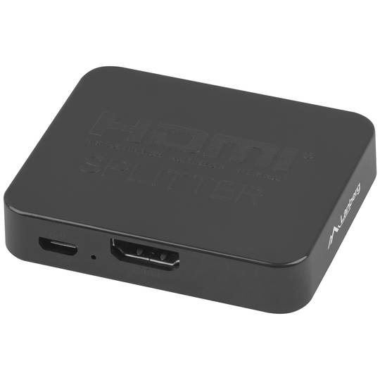 HDMI auf 2xHDMI 1.4b 4K Videosignalvervielfacher und Lanberg Micro USB Stromanschluss