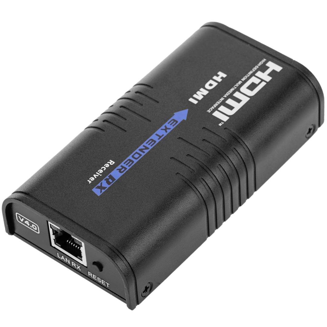 Prolongateur HDMI avec extracteur audio, câble Ethernet, simple