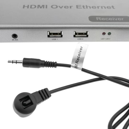 Extensor de video Señal HDMI + USB + IR 120m a través de cables de red