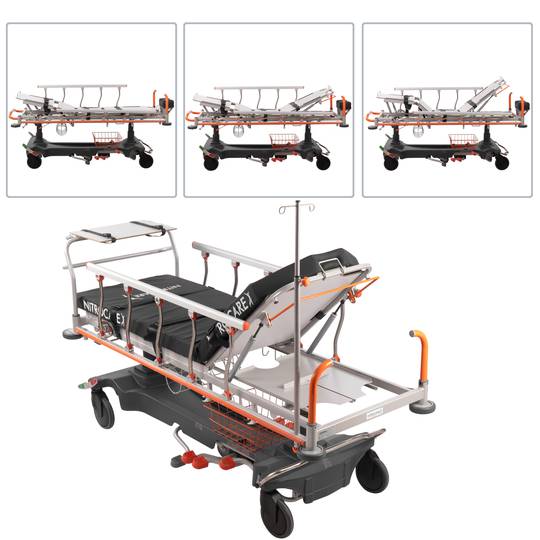 Nitrocare SD09 multifunctional mobile emergency stretcher with hydraulic adjustment for emergency and hospital care