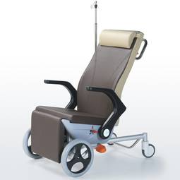 Fauteuil roulant Nitrocare NTSX8 à réglage hydraulique pour les soins hospitaliers et les transferts de patients