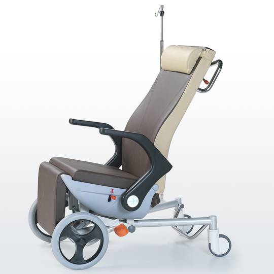 Carrozzina Nitrocare NTSX8 regolabile idraulicamente per l'assistenza ospedaliera e i trasferimenti dei pazienti