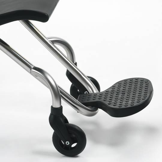 Silla de ruedas Nitrocare NTSX5 de acero inoxidable para asistencia hospitalaria y traslado de pacientes