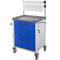 Carro de medicación y tratamiento Nitrocare NTHM-113 para distribución de medicamentos a pacientes color azul