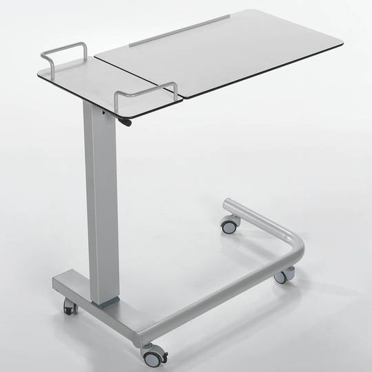 Tavolino regolabile in altezza e angolazione con rotelle per centri medici Nitrocare BST-03