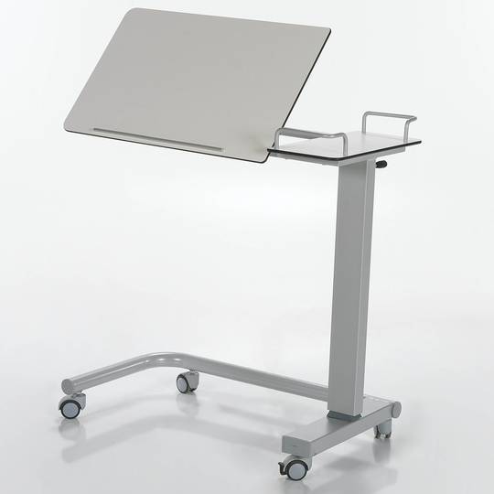 Tavolino regolabile in altezza e angolazione con rotelle per centri medici Nitrocare BST-03