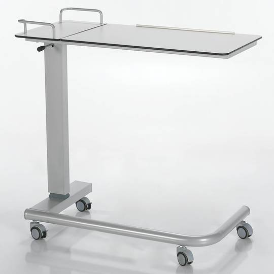 Tavolino regolabile in altezza e angolazione con rotelle per centri medici Nitrocare BST-03