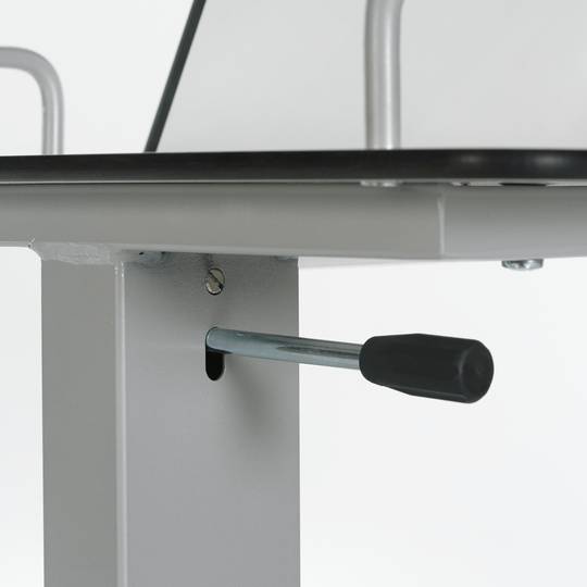 Tavolino regolabile in altezza e angolazione con rotelle per centri medici Nitrocare BST-03