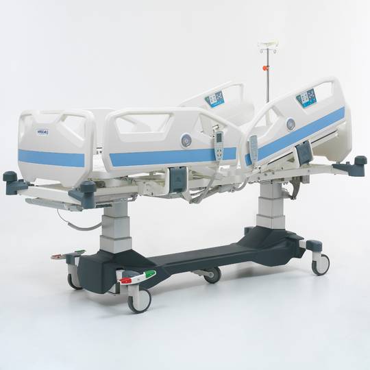 Nitrocare HB 8150 Barella ospedaliera per terapia intensiva a cinque motori con meccanismo di sollevamento laterale e bilancia