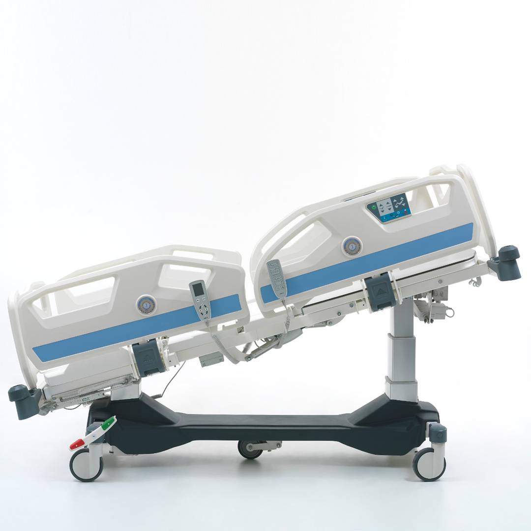 Nitrocare HB 8150 Barella ospedaliera per terapia intensiva a cinque motori con meccanismo di sollevamento laterale e bilancia