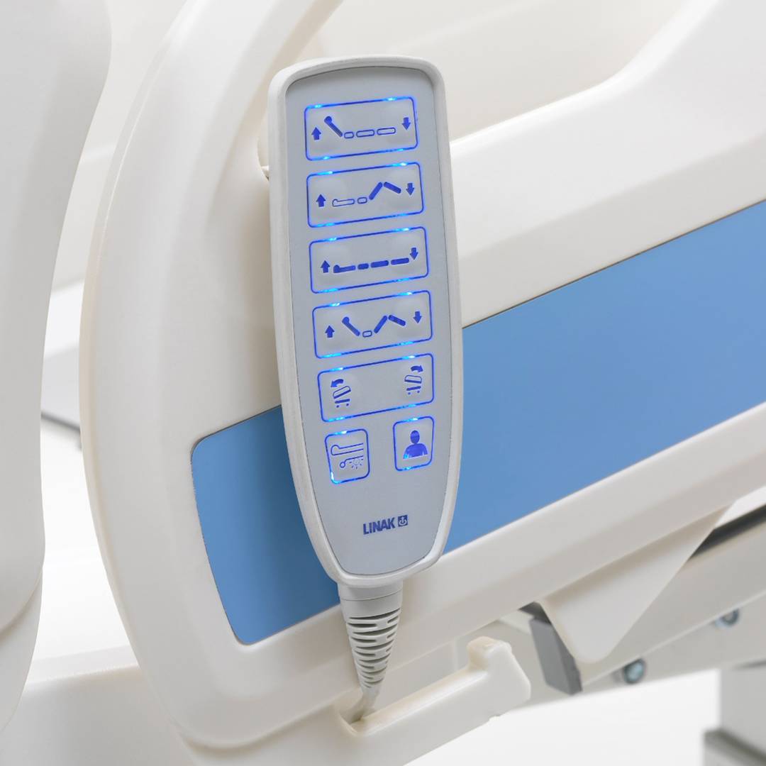 Nitrocare HB 8150 Barella ospedaliera per terapia intensiva a cinque motori con meccanismo di sollevamento laterale e bilancia