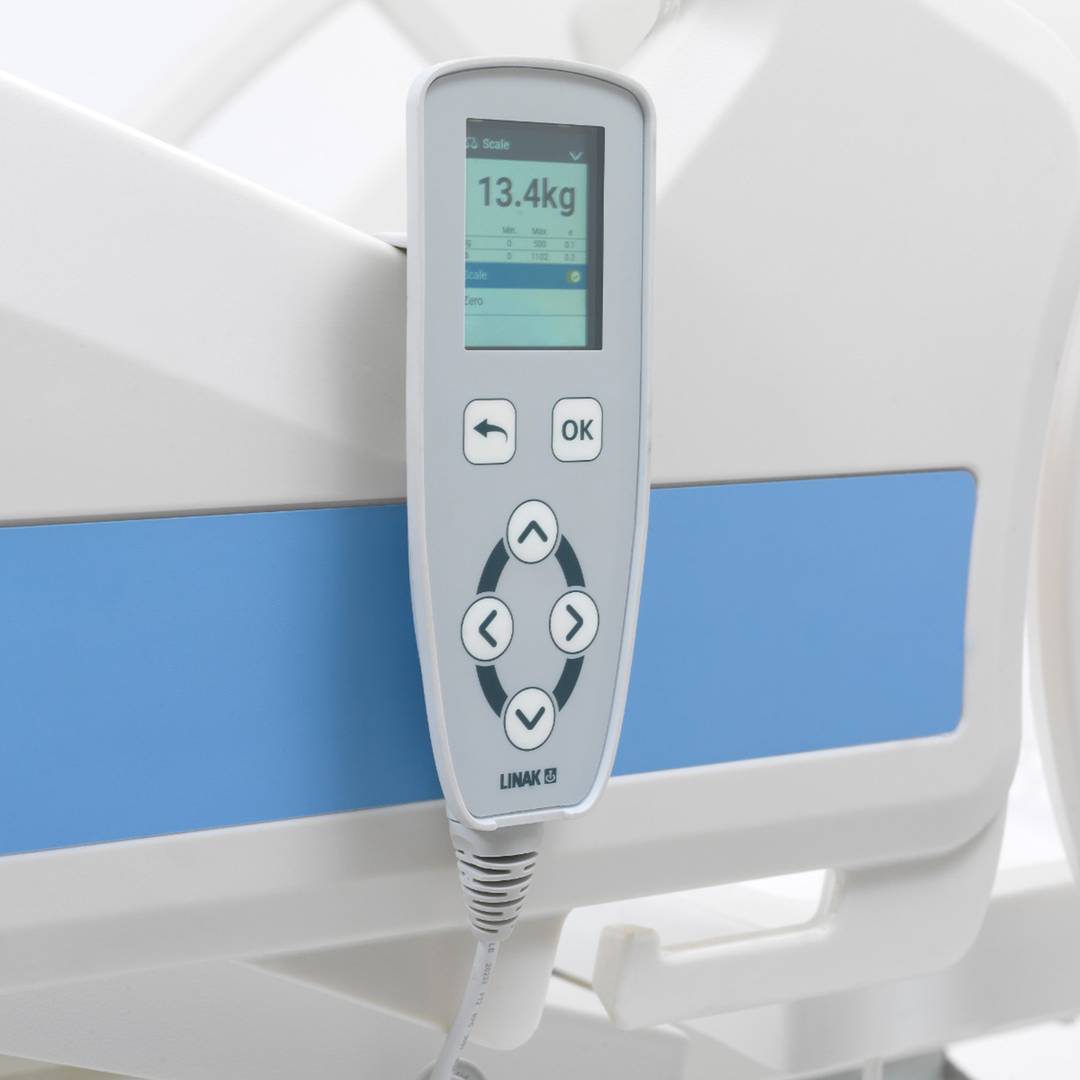 Nitrocare HB 8150 Barella ospedaliera per terapia intensiva a cinque motori con meccanismo di sollevamento laterale e bilancia