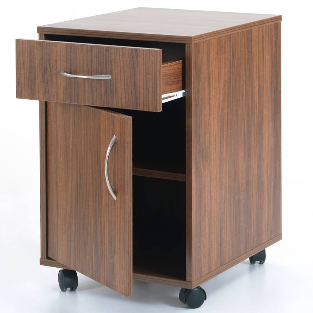 Mesita de noche para centros médicos con 1 cajón y 1 armario Nitrocare DLHM 4516