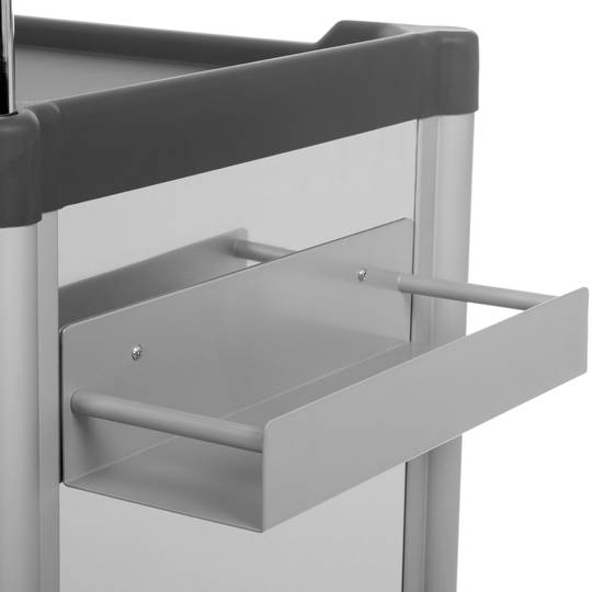 Nitrocare NTHM-115 medication and treatment trolley for distribution of medication to patients, colour red