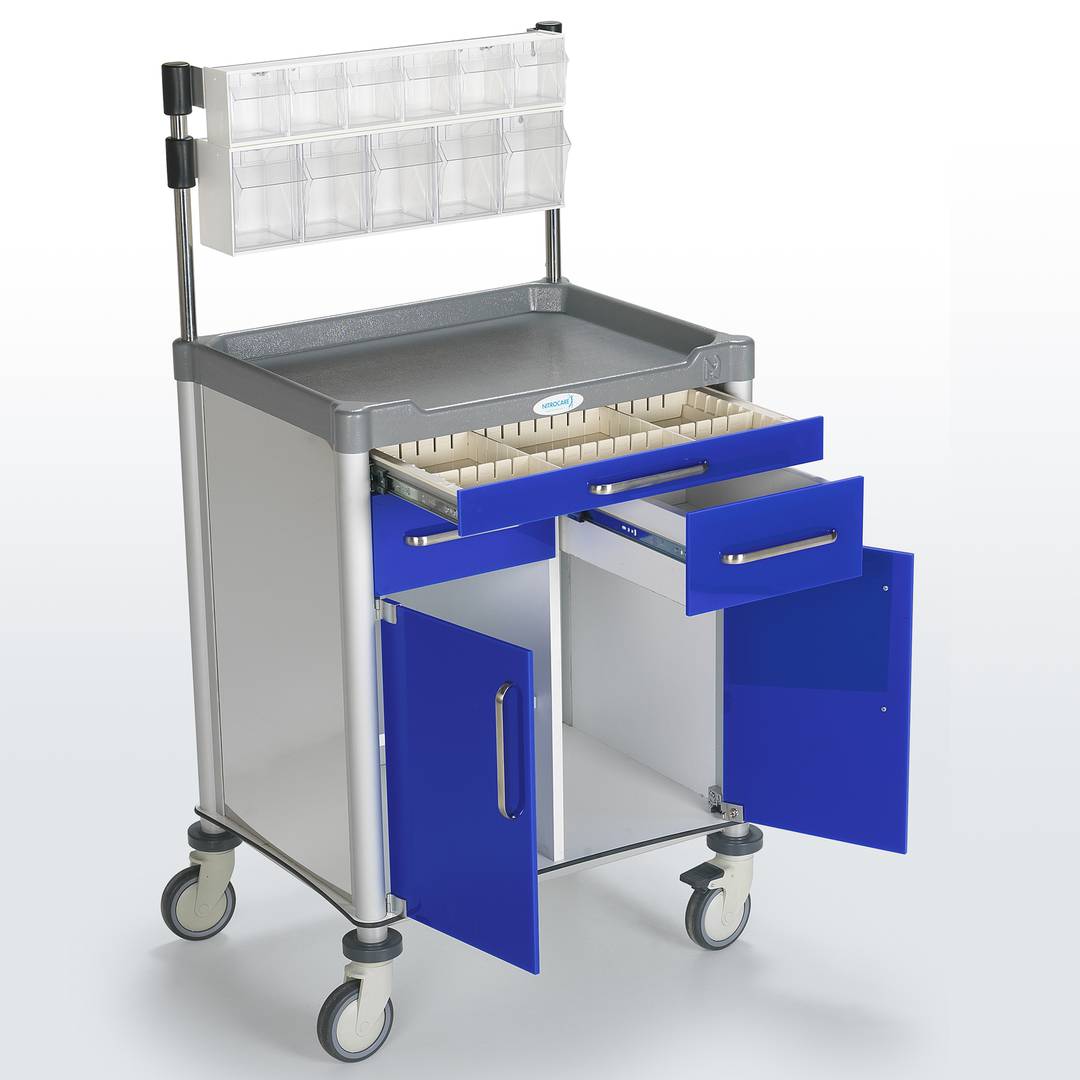 Carro de anestesia Nitrocare NTHM-114 para administración y control de medicinas y herramientas anestésicas