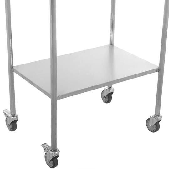 Tavolo ausiliario per ferri chirurgici in acciaio inox 60 x 40 x 85