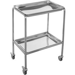 Mesa auxiliar para instrumental quirúrgico en acero inoxidable 61.5 x 40 x 84