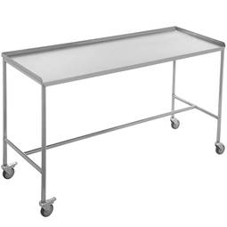 Mesa rectangular para instrumental quirúrgico en acero inoxidable 120 x 50 x 84
