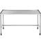 Table rectangulaire pour instruments chirurgicaux en acier inoxydable 120 x 50 x 84