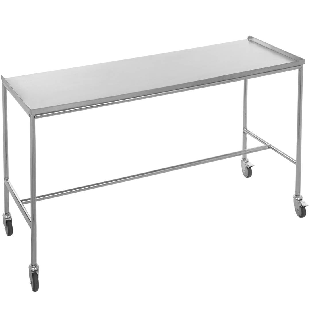 Table rectangulaire pour instruments chirurgicaux en acier inoxydable 120 x 50 x 84