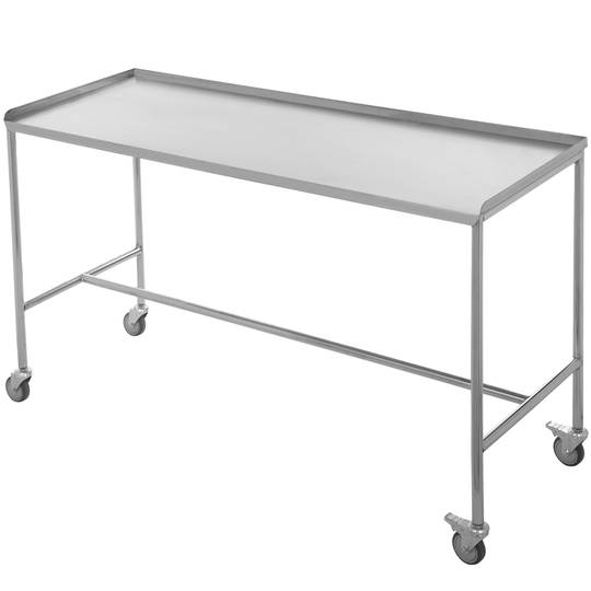 Table rectangulaire pour instruments chirurgicaux en acier inoxydable 120 x 50 x 84
