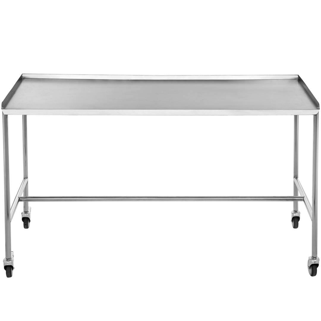 Rectangular table for surgical instruments in stainless steel 140