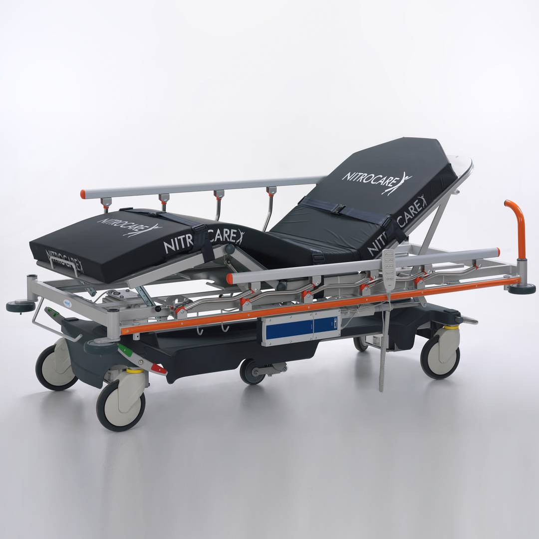 Nitrocare SD14 è una barella mobile d'emergenza multifunzionale con regolazione motorizzata per l'assistenza medica e post-chiru
