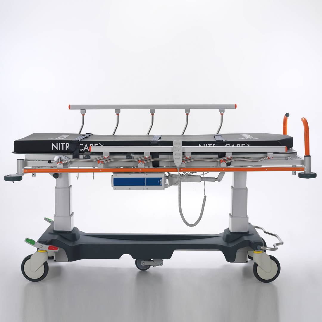 Nitrocare SD14 è una barella mobile d'emergenza multifunzionale con regolazione motorizzata per l'assistenza medica e post-chiru