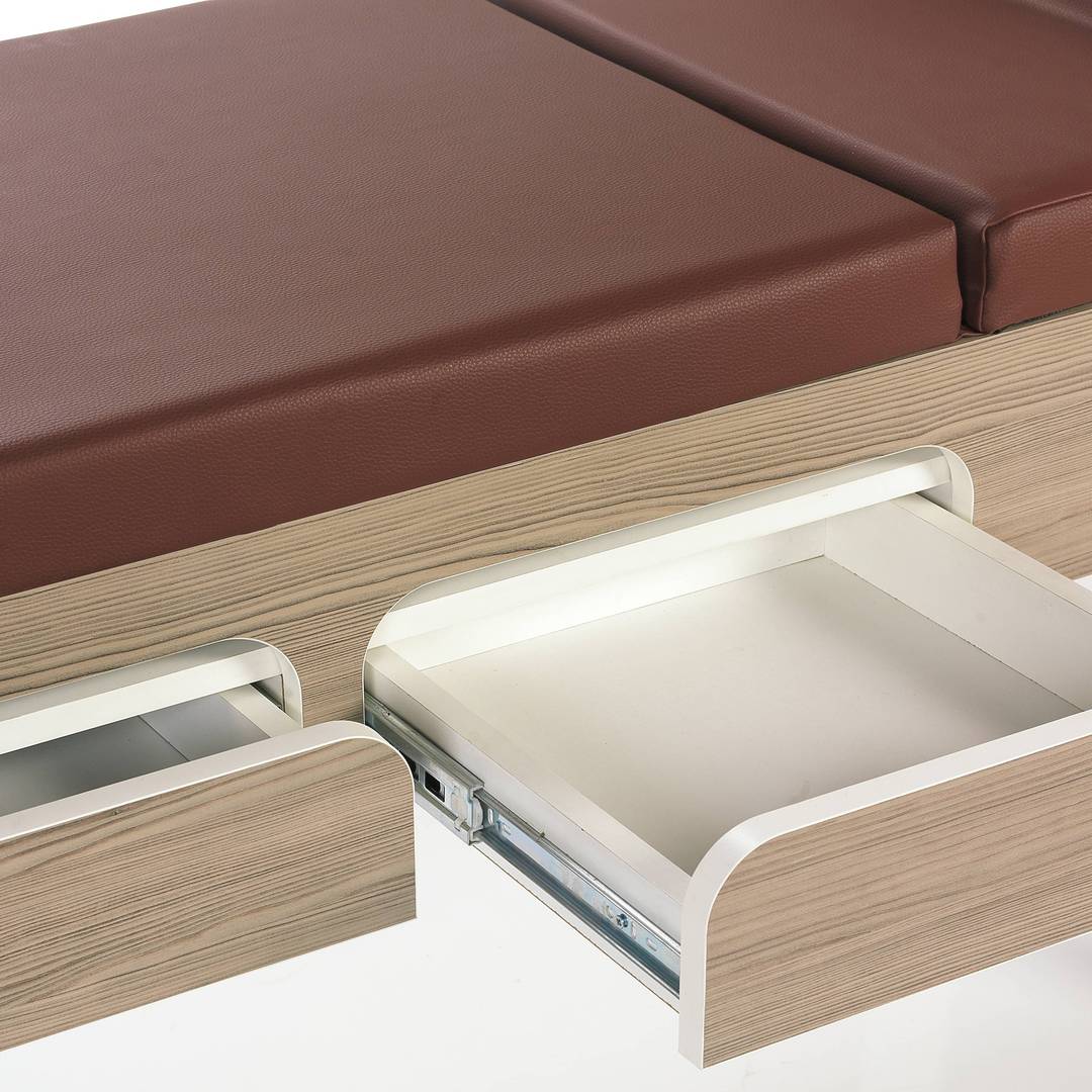 Camilla d'examen mèdic amb ajustament manual i calaixos Nitrocare OLHD 1002 per a examinació de pacients