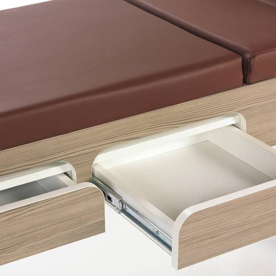 Camilla d'examen mèdic amb ajustament manual i calaixos Nitrocare OLHD 1002 per a examinació de pacients