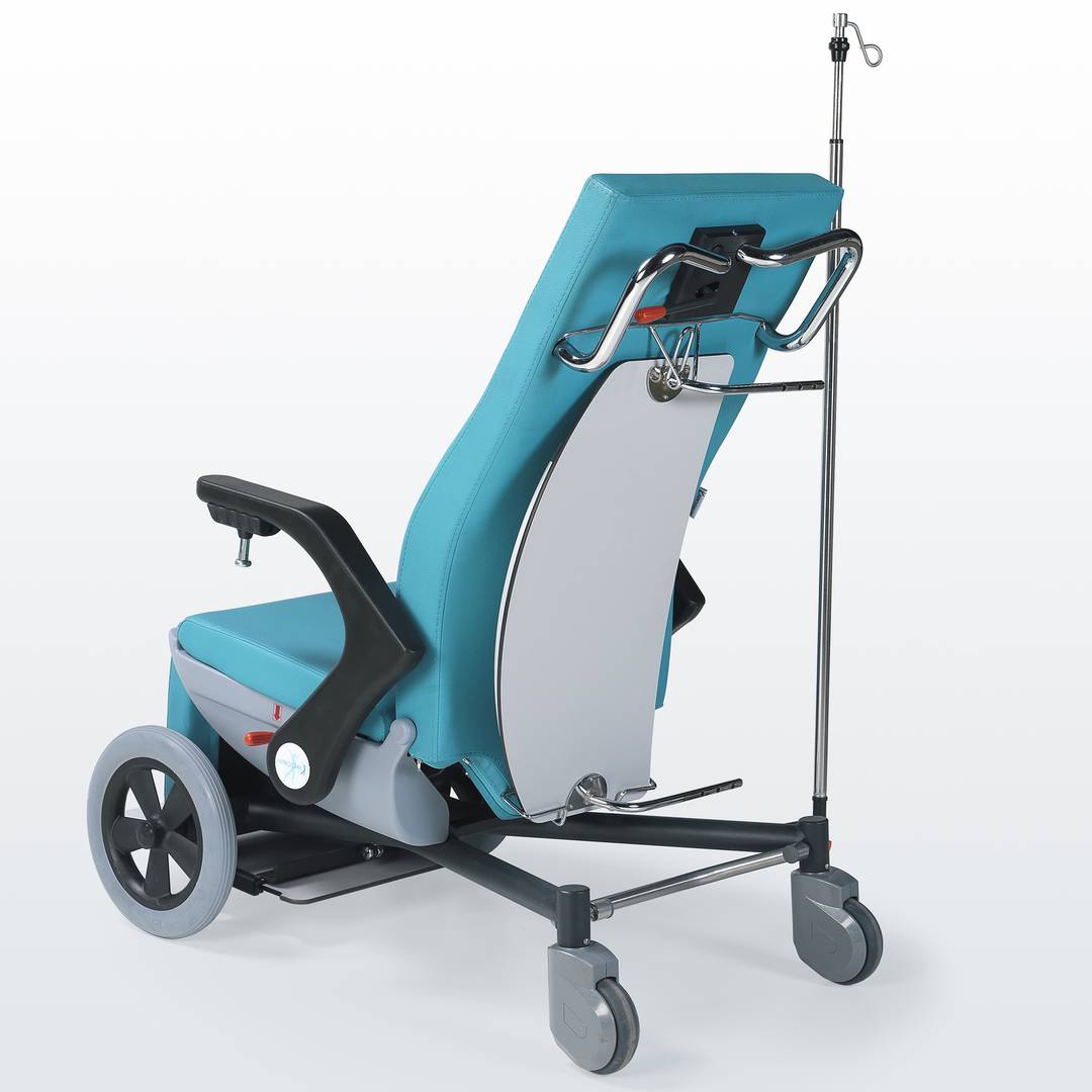Adjustable wheelchair Nitrocare NTSX6 for hospital care and patient  transfer - Cablematic
