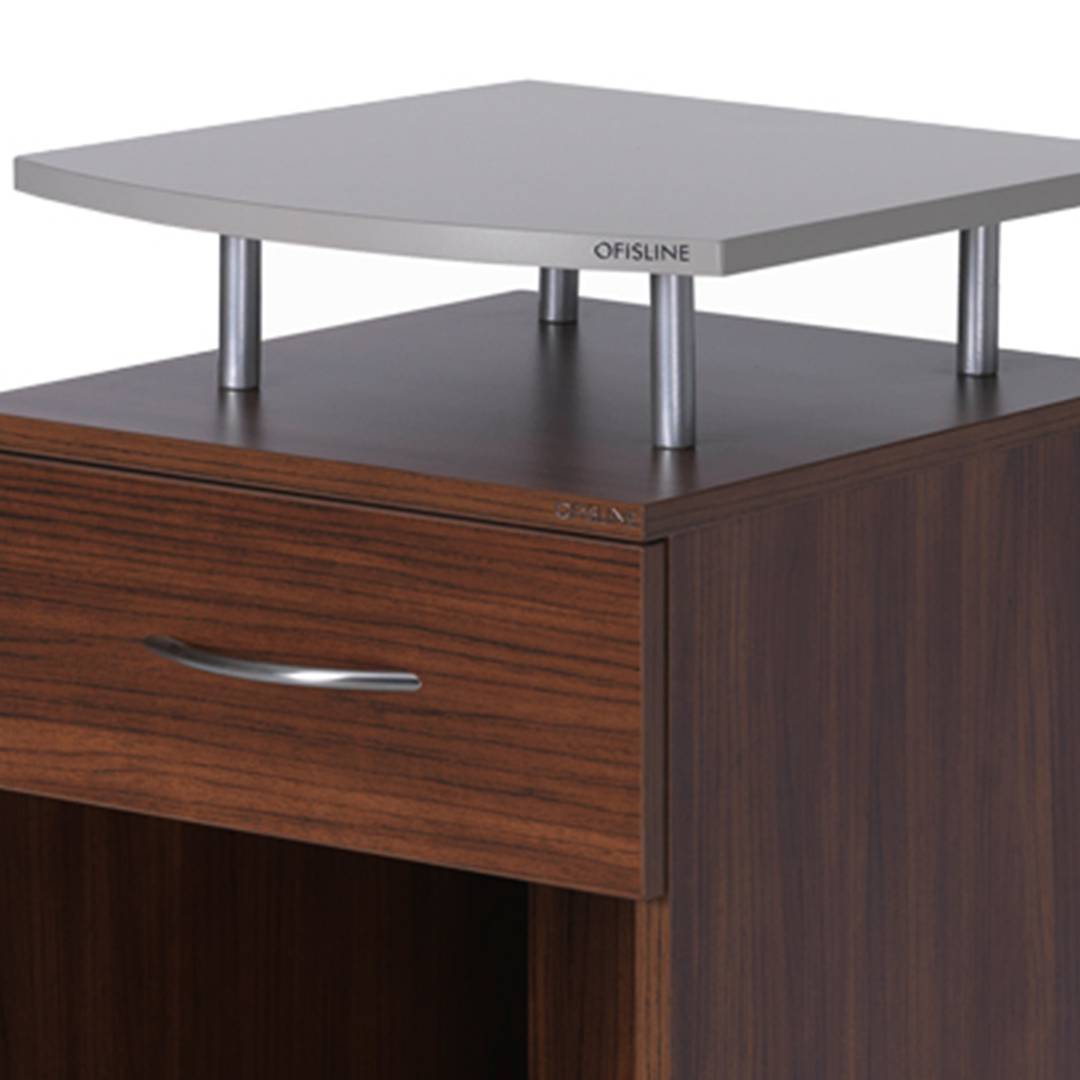 Mesa de cabeceira móvel para centros médicos com 1 gaveta e 1 prateleira Nitrocare DLHM 4522