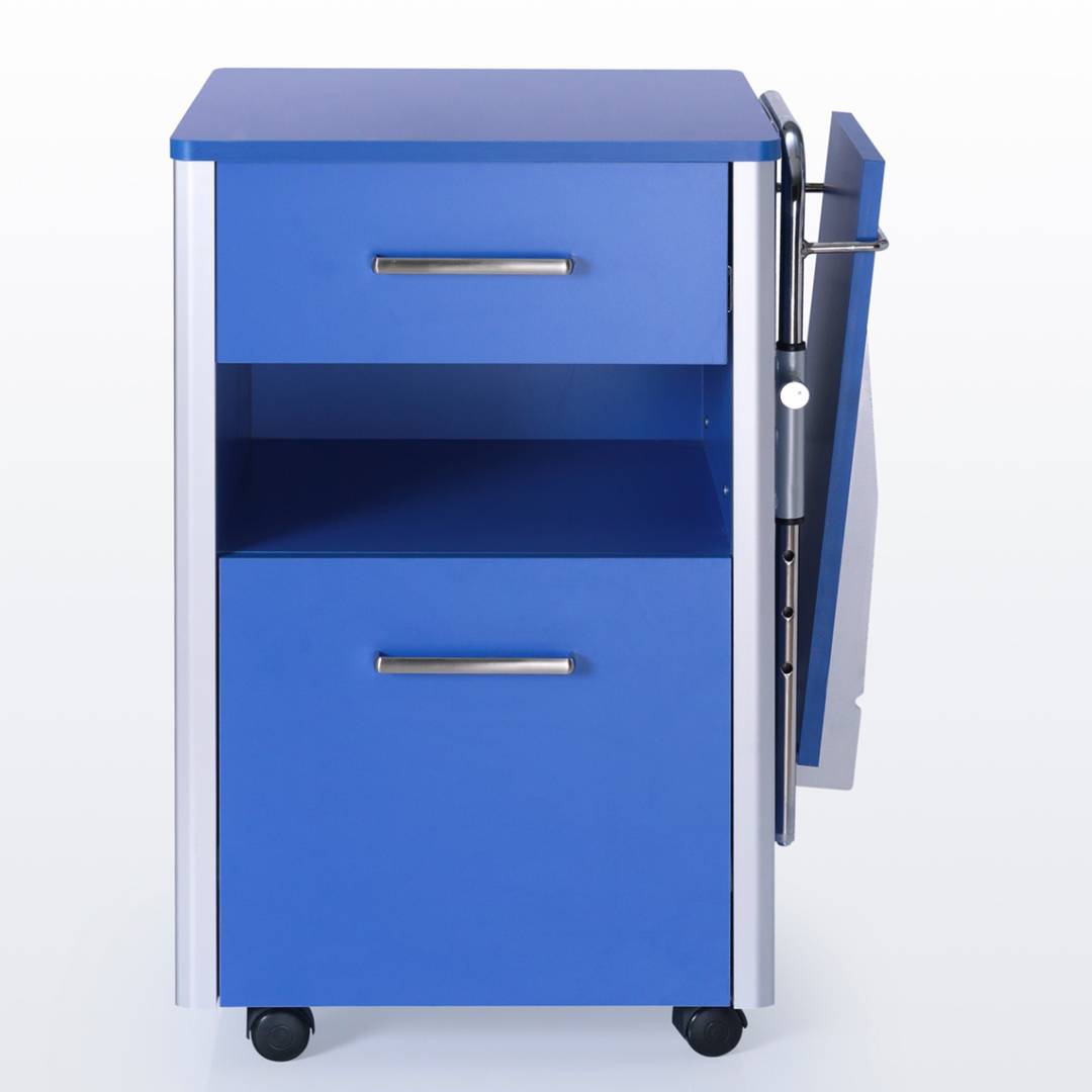 Mesa de cabeceira móvel para centros médicos com 1 mesa ajustável Nitrocare OLHD 1015