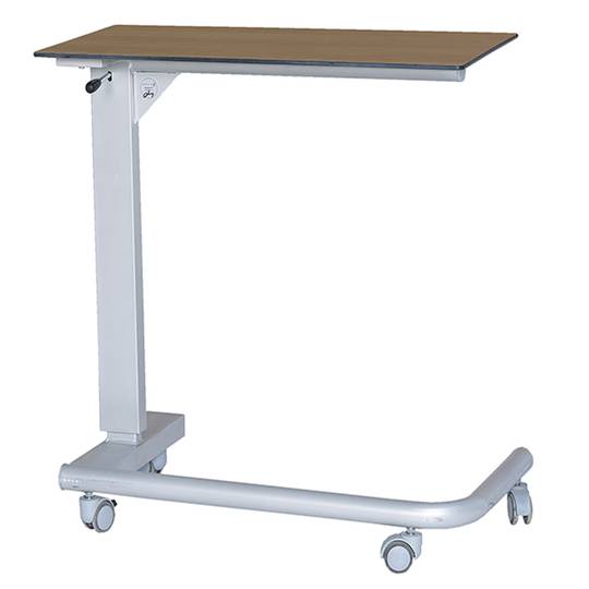 Mesa auxiliar de altura ajustable con ruedas para centros médicos Nitrocare BST-01