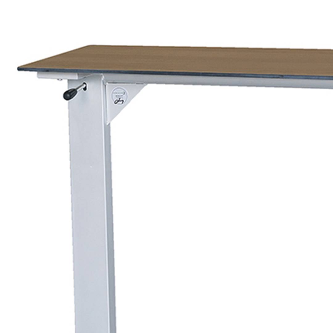 Mesa auxiliar de altura ajustable con ruedas para centros médicos Nitrocare BST-01