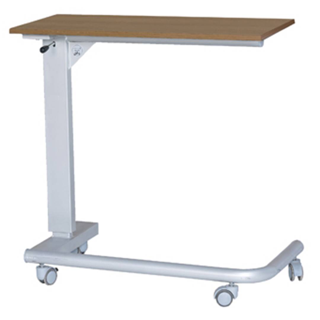 Mesa auxiliar de altura ajustable con ruedas para centros médicos Nitrocare BST-02