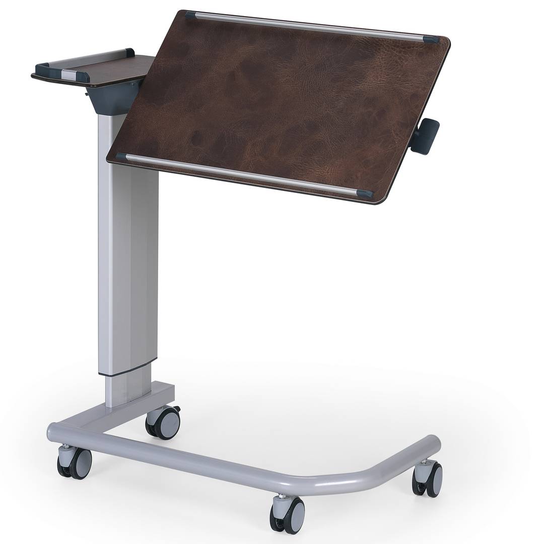 Tavolino con rotelle regolabile in altezza e angolazione per centri medici Nitrocare BST-04