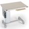 Tavolino regolabile in altezza e angolazione con rotelle e piccolo piano estraibile per centri medici Nitrocare BST-05