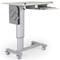 Tavolino regolabile in altezza e angolazione con rotelle e piccolo piano estraibile per centri medici Nitrocare BST-05