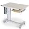 Tavolino regolabile in altezza e angolazione con rotelle e piccolo piano estraibile per centri medici Nitrocare BST-05